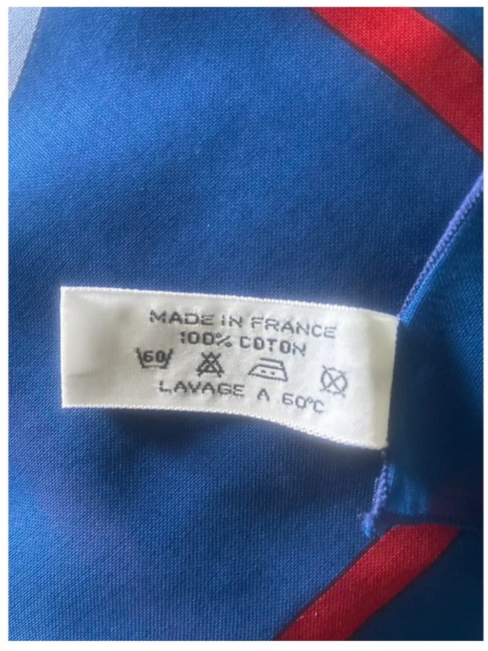 NIB Hermès "Fleurs de Lotus" Cotton Pareo / Beach Wrap - Blue & Orange - Picture 4 of 6